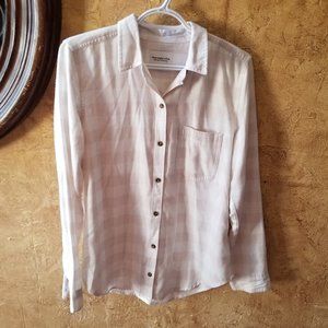 Abercrombie &Fitch Soft A&F Collection Oversized Button Up Shirt